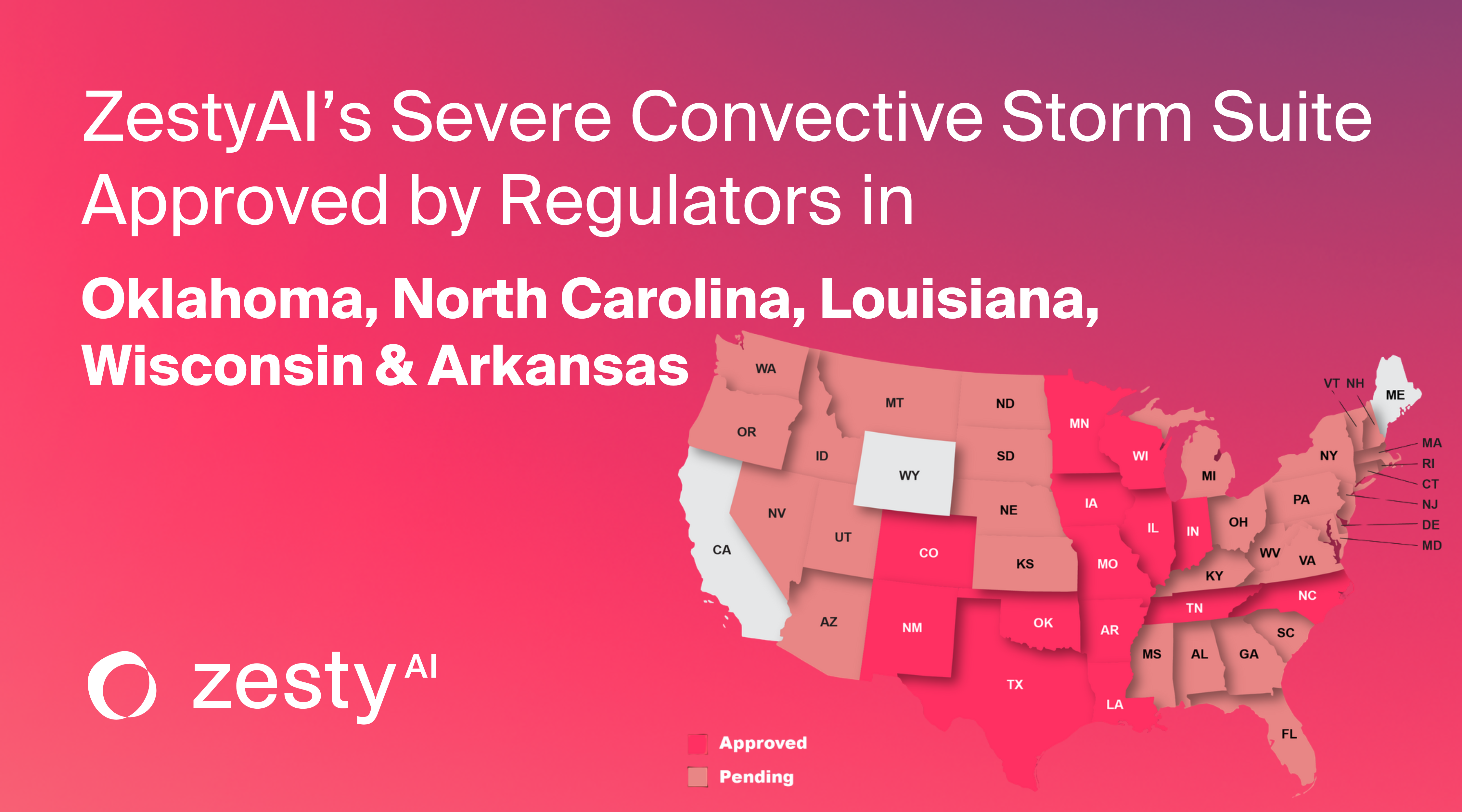 ZestyAI’s AI-Powered Hail and Wind Risk Models Continue Rapid Expansion with Approvals in Five States